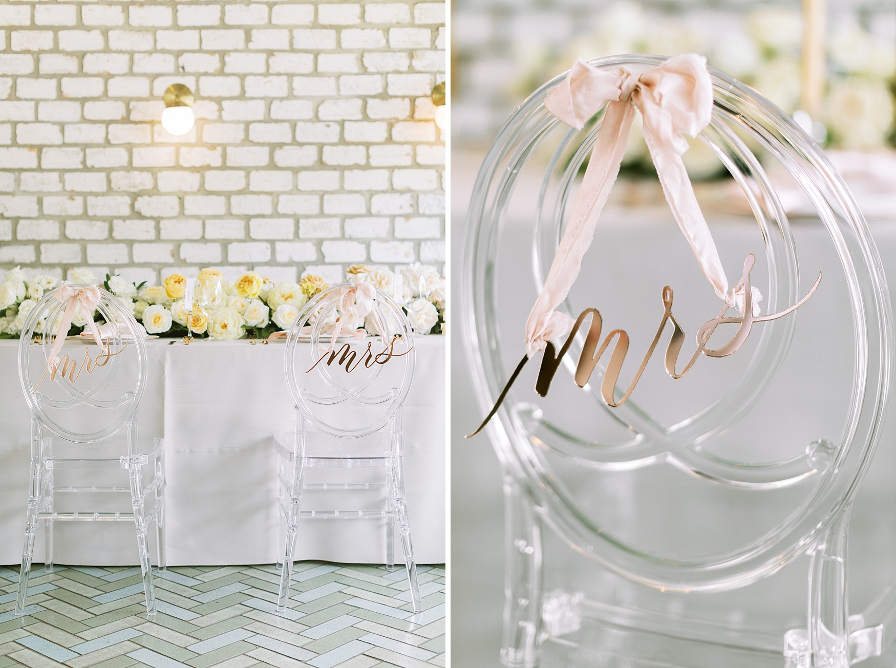 mrs and mrs acrylic name tags